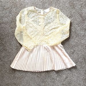 Beautiful lace peplum top!